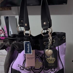 Juicy Couture Purple and Black Tote day dreamer
